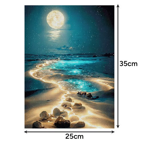 Maaleo 26769 Diamantová maľba 40 x 30 cm, Pláž