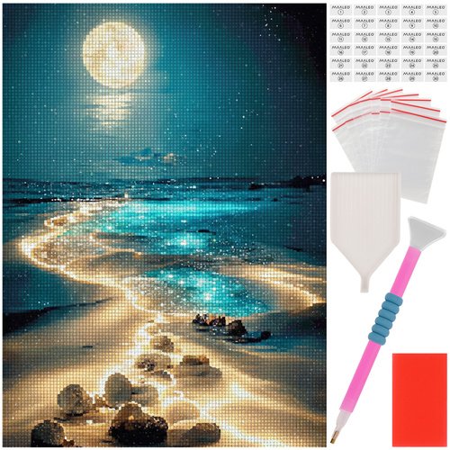 Maaleo 26769 Diamantové malování 40 x 30 cm, Pláž