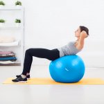 Rebel RBA-3100 Gymnastický míč 55 cm s ruční pumpičkou, modrý