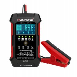 Konnwei RC-10 Nabíječka akumulátorů s automatikou 12 - 24 V, 5 A / 10 A