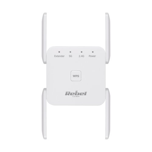 Rebel KOM1032 WiFi zesilovač signálu, 2,4+5 GHz, bílý