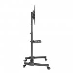 Cabletech UCH0218 Mobilní držák na kolečkách pro televizory 32” – 55”, černý
