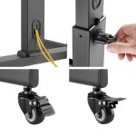 Cabletech UCH0218 Mobilní držák na kolečkách pro televizory 32” – 55”, černý