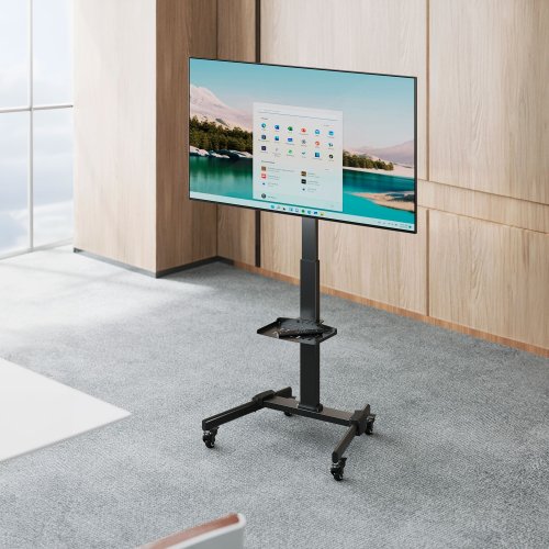 Cabletech UCH0218 Mobilní držák na kolečkách pro televizory 32” – 55”, černý