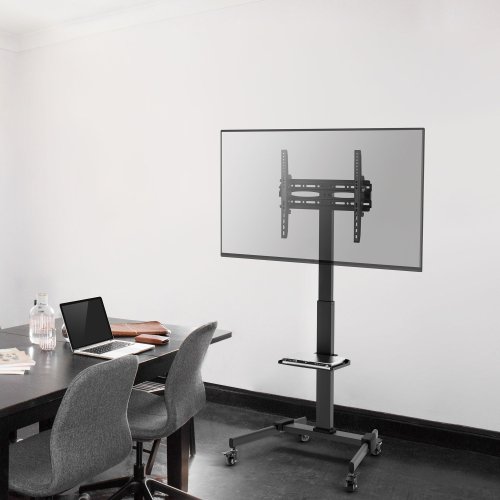 Cabletech UCH0218 Mobilní držák na kolečkách pro televizory 32” – 55”, černý