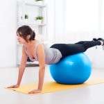 Rebel RBA-3102 Gymnastický míč 75 cm s ruční pumpičkou, modrý