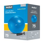Rebel RBA-3102 Gymnastický míč 75 cm s ruční pumpičkou, modrý