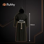 Ruhhy 26175 Karnevalový kostým mnícha XL/XXL, čierny