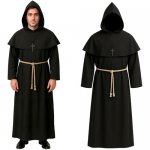 Ruhhy 26175 Karnevalový kostým mnícha XL/XXL, čierny