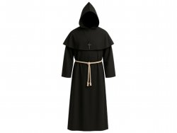 Ruhhy 26175 Karnevalový kostým mnícha XL/XXL, čierny