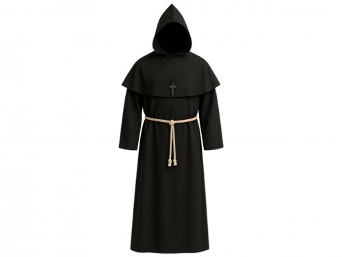 Ruhhy 26175 Karnevalový kostým mnícha XL/XXL, čierny
