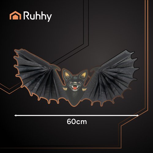 Ruhhy 26126 Závesný netopier - halloweenska dekorácia, 60 cm