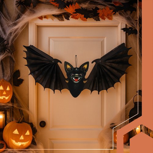 Ruhhy 26126 Závesný netopier - halloweenska dekorácia, 60 cm