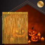 Ruhhy 26173 Dekoratívny záves, fotostena, 200 x 100 cm, zlatý