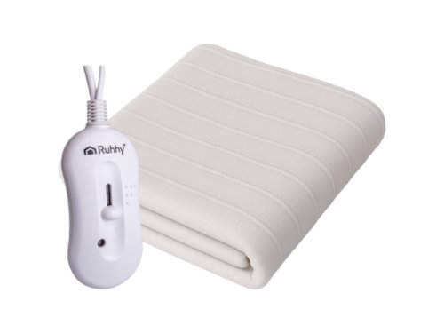 Ruhhy 26201 Elektrická vyhrievacia deka s reguláciou teploty 150 x 80 cm, biela