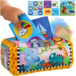 Kruzzel 26289 Senzorický box s barevnými kapesníky a zvířátky