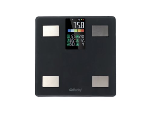 Ruhhy 20675 Analytická osobní váha 226 kg, BMI, černá