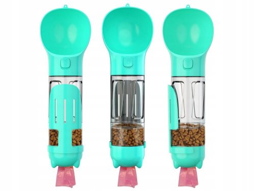 Verk 19500 Prenosný dávkovač vody a krmiva pre domáce zvieratá, zelený