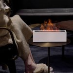 Verk 24647 Aroma difuzér a zvlhčovač vzduchu s imitací plamene, bílý