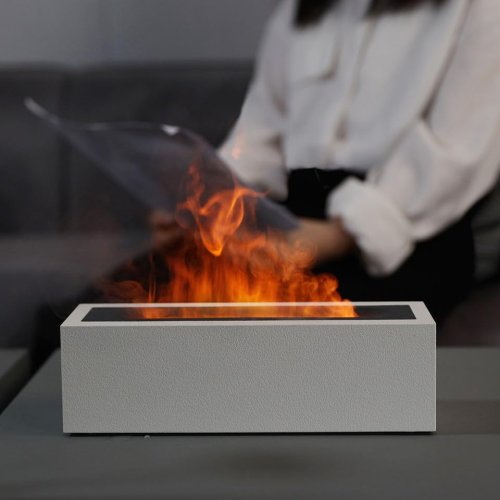 Verk 24647 Aroma difuzér a zvlhčovač vzduchu s imitací plamene, bílý