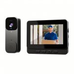 Verk 27624 Bezdrátový WiFi video zvonek s kamerou a monitorem, černý
