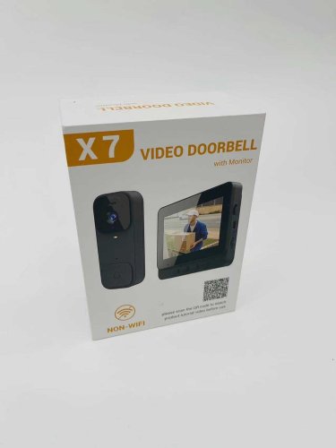 Verk 27624 Bezdrátový WiFi video zvonek s kamerou a monitorem, černý