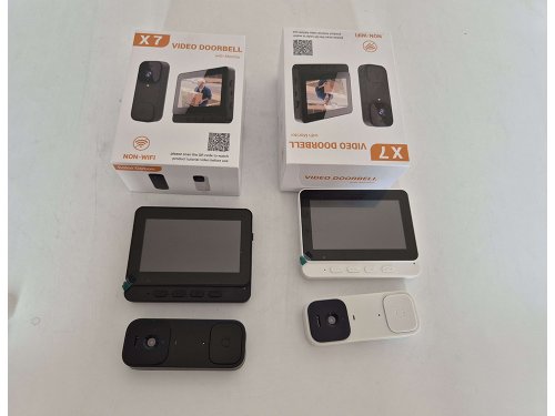Verk 27624 Bezdrátový WiFi video zvonek s kamerou a monitorem, černý