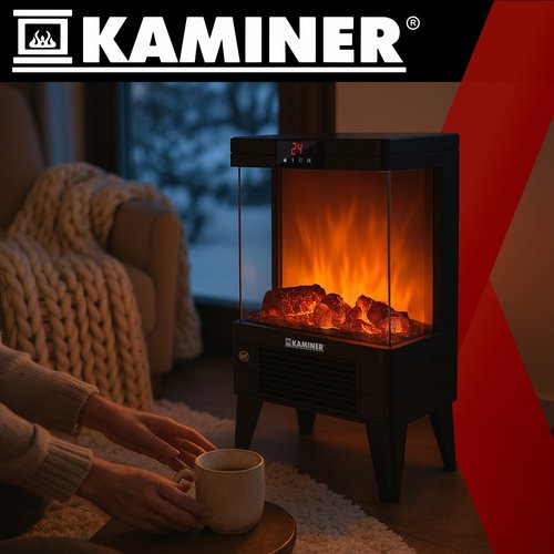 Kaminer 26400 Elektrická krbová kamna s funkcí vytápění, 2000W