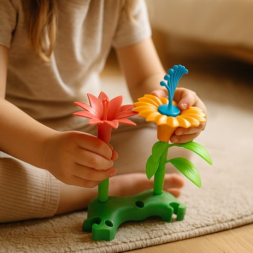 Kruzzel 26331 Stavebnice květinová zahrada 3D, 139 ks