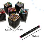 KIK KX5123 Sada obojstranných fixiek 204 ks