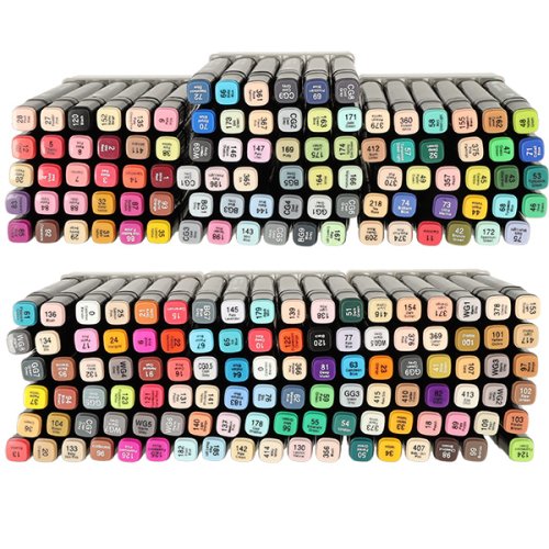 KIK KX5123 Sada obojstranných fixiek 204 ks