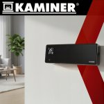 Kaminer 26399 Nástěnný teplovzdušný ventilátor ZELVION s Wifi, 2000 W, černá  