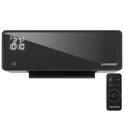 Kaminer 26399 Nástěnný teplovzdušný ventilátor ZELVION s Wifi, 2000 W, černá  