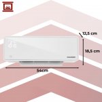 Kaminer 26398 Nástěnný teplovzdušný ventilátor ZELVION s Wifi, 2000 W, bílá   