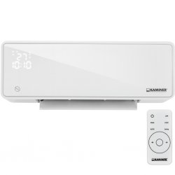 Kaminer 26398 Nástěnný teplovzdušný ventilátor ZELVION s Wifi, 2000 W, bílá   