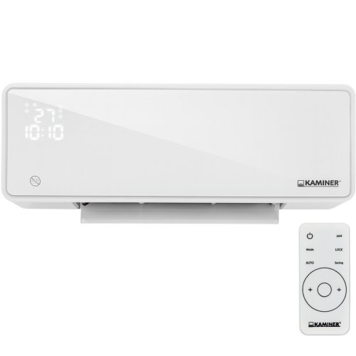 Kaminer 26398 Nástěnný teplovzdušný ventilátor ZELVION s Wifi, 2000 W, bílá   