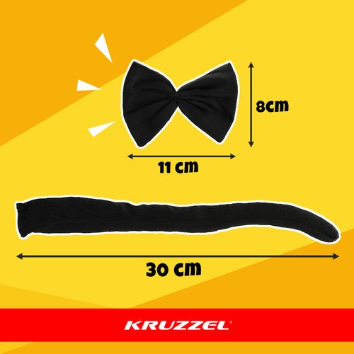 Kruzzel 26518 Karnevalový kostým kočka 3 - 10 let, černá