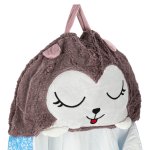 KIK KX3016 Dětský spací pytel a polštář 2 v 1, 125 x 50 cm, sova