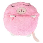 KIK KX3016 Detský spací vak a vankúš 2 v 1, 125 x 50 cm, ružový s motýlikmi