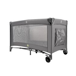 KIK KX2973 Skládací cestovní postýlka s matrací, max. 15 kg, šedá