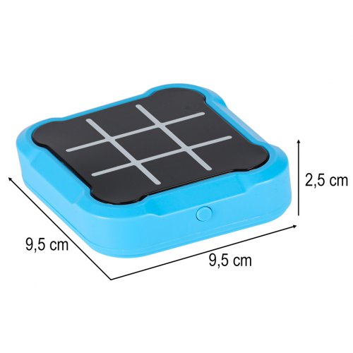 KIK KX2994_1 Elektronická hra Piškvorky, prenosná konzola, modrá