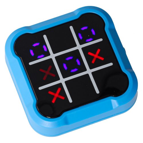 KIK KX2994_1 Elektronická hra Piškvorky, prenosná konzola, modrá