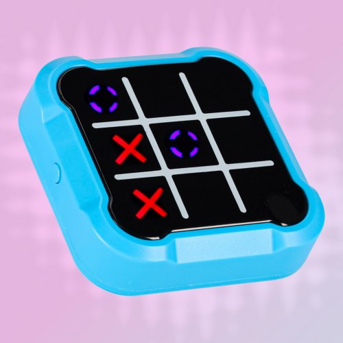 KIK KX2994_1 Elektronická hra Piškvorky, prenosná konzola, modrá