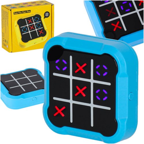 KIK KX2994_1 Elektronická hra Piškvorky, prenosná konzola, modrá