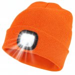 APT BQ83B Čepice s čelovkou USB, oranžová