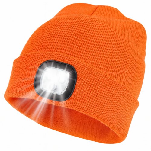APT BQ83B Čepice s čelovkou USB, oranžová