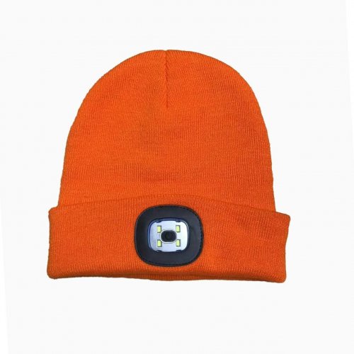 APT BQ83B Čepice s čelovkou USB, oranžová