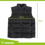 Trizand 26541 Elektricky vyhřívaná vesta unisex, USB vel. L, černá