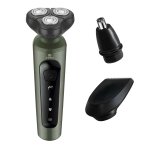 APT DA235A Zastřihovač vlasů a vousů 3 v 1, zelený