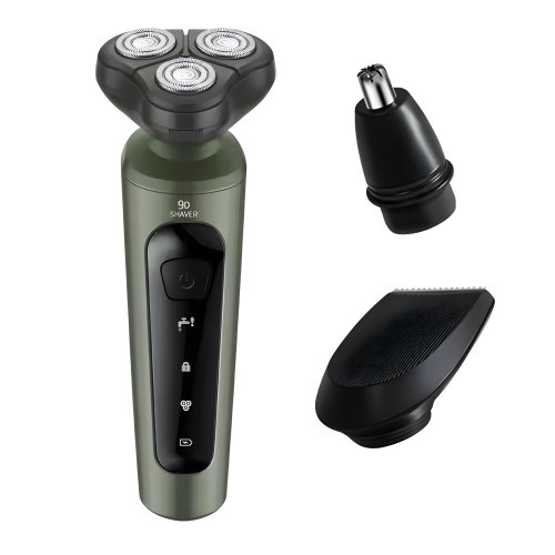 APT DA235A Zastřihovač vlasů a vousů 3 v 1, zelený